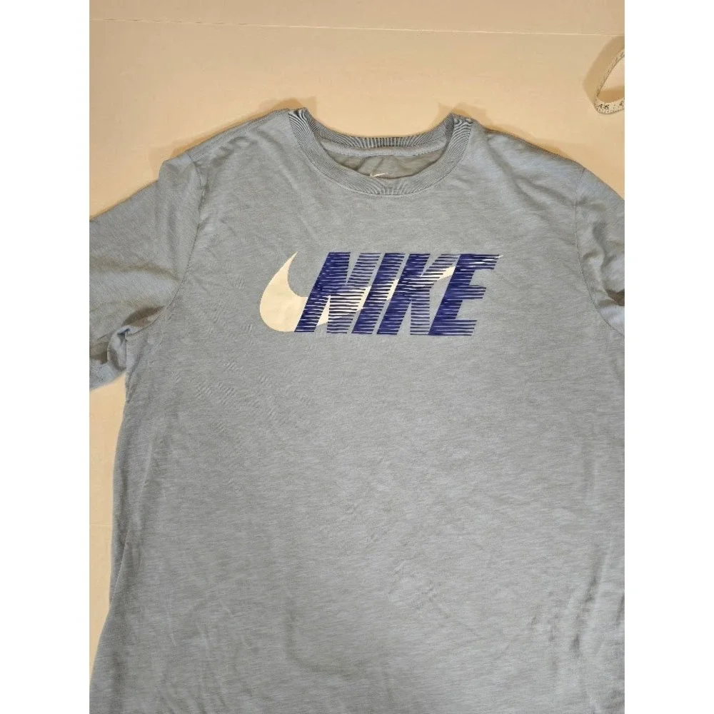 Nike The Nike Tee Dri-FIT T-Shirt‎ Athletic Training Blue White Size Large